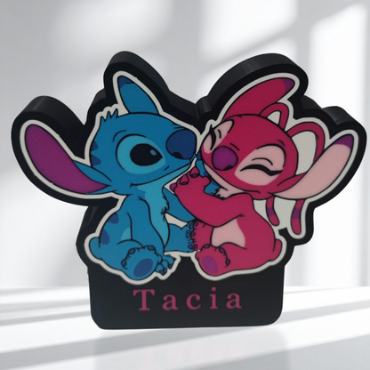 Veilleuse Stitch et Angel - personnalisable
